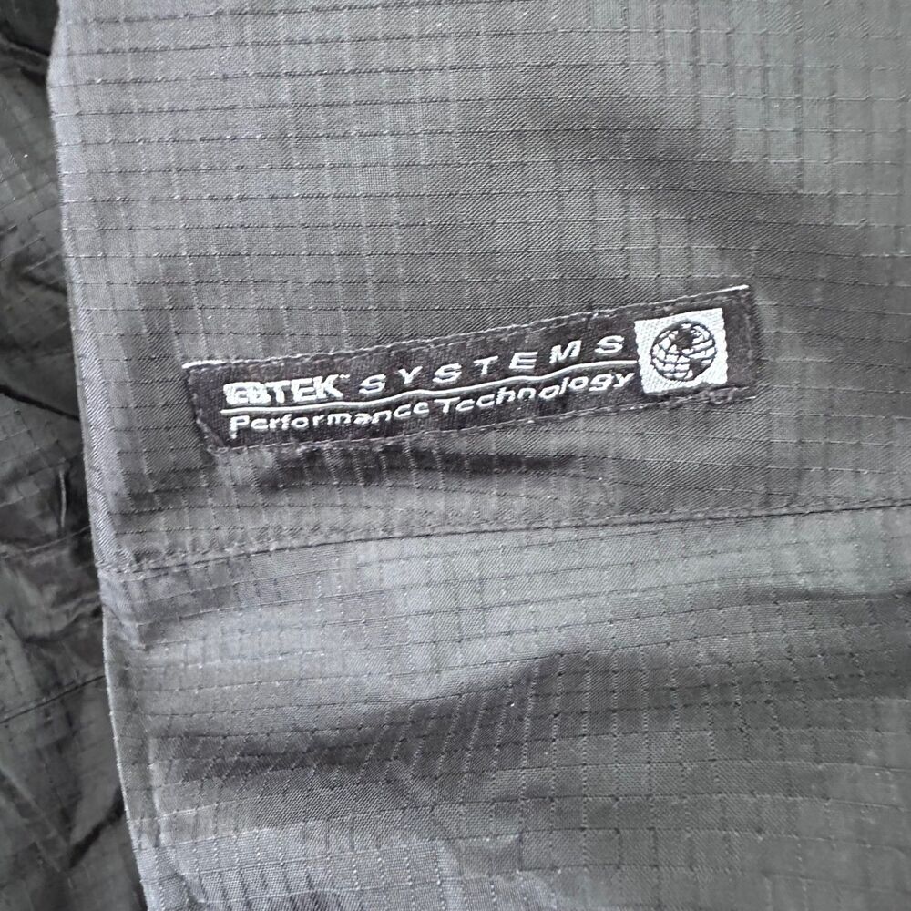 Vintage 90s EBTEK Eddie Bauer Gore-Tex Rain Jacket Black Mens M Gorpcore - Picture 6 of 10